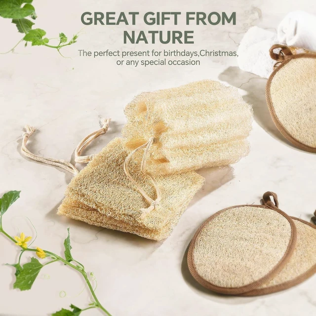 Alt view image 7 of 7 - Natural Egyptian Loofah Body Scrubber for Exfoliating Showers