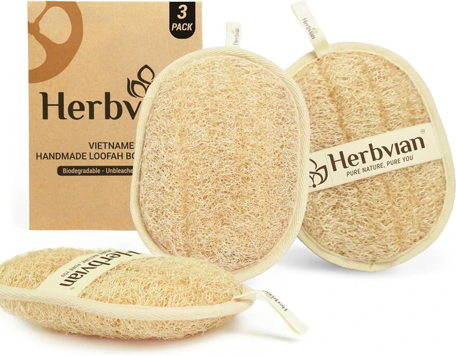 Alt view image 2 of 7 - Pure Luffa Skin Polishing Back Scrubbing Sponge for Shower & Bath