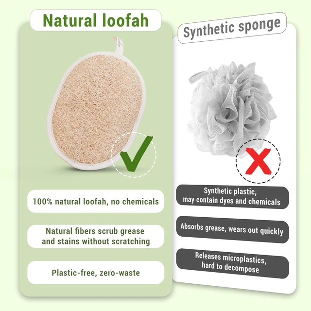 Alt view image 3 of 7 - Pure Luffa Skin Polishing Back Scrubbing Sponge for Shower & Bath