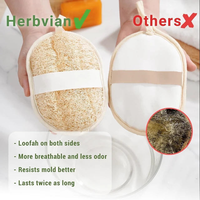 Alt view image 5 of 7 - Pure Luffa Skin Polishing Back Scrubbing Sponge for Shower & Bath