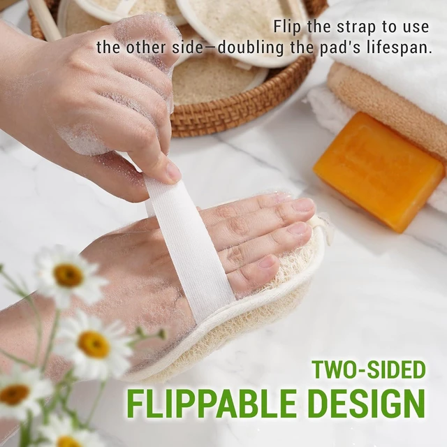 Alt view image 7 of 7 - Pure Luffa Skin Polishing Back Scrubbing Sponge for Shower & Bath