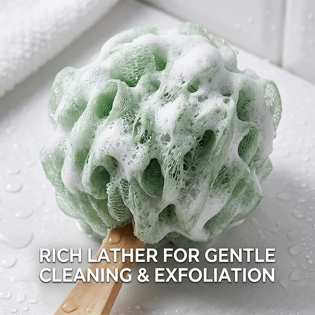 Alt view image 6 of 7 - Large Bath Loofah Sponge Puff Set