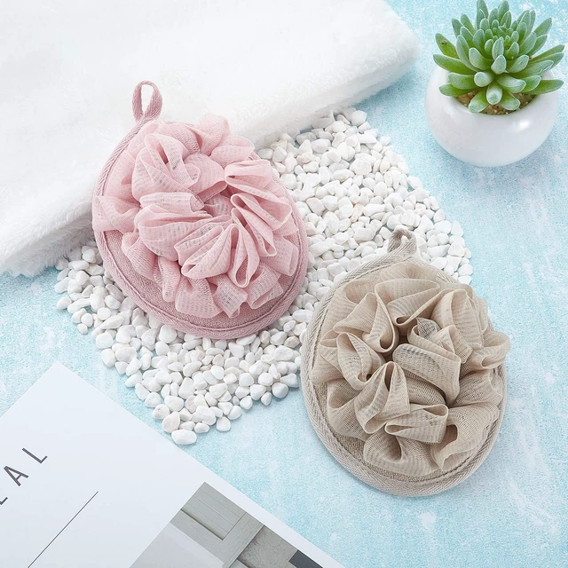 Alt view image 2 of 7 - 6 Pcs Mesh Shower Pouf Sponge Ball Exfoliating Body Scrubber Glove Flower Bath Ball