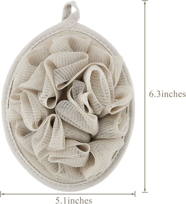 Alt view image 4 of 7 - 6 Pcs Mesh Shower Pouf Sponge Ball Exfoliating Body Scrubber Glove Flower Bath Ball