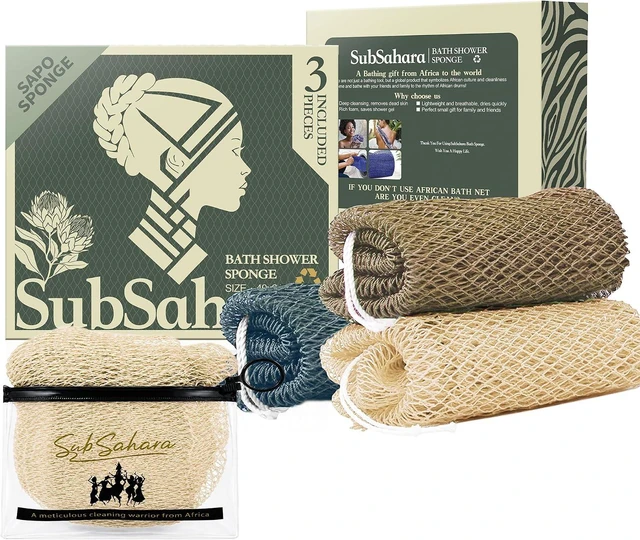 Main image of Exfoliating Bath Scrubbing Net, African Mesh Loofah