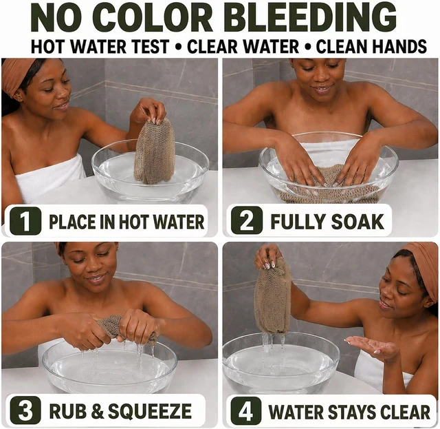 Alt view image 3 of 7 - Exfoliating Bath Scrubbing Net, African Mesh Loofah
