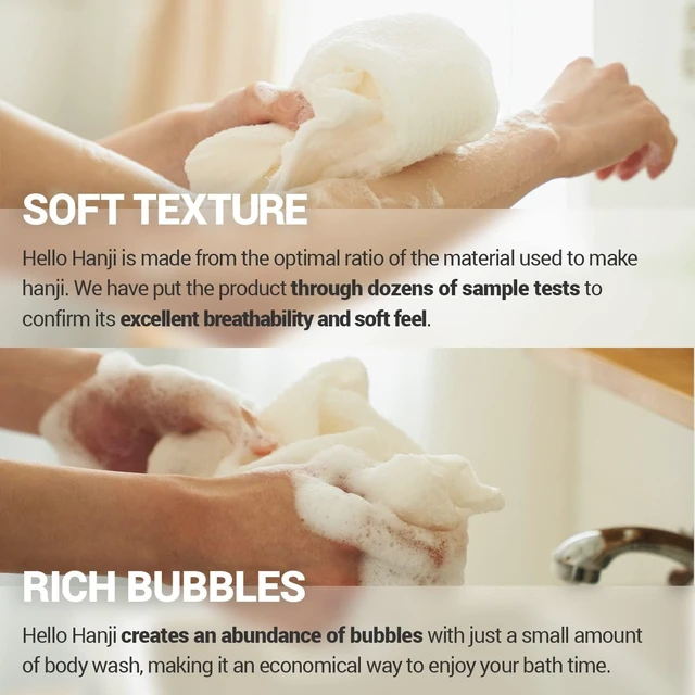 Alt view image 4 of 7 - Korean Traditional Hanji Body Scrub Towel for Gentle Exfoliation