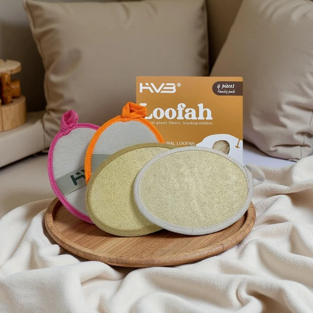 Alt view image 4 of 7 - Pure Natural Loofah Body & Face Scrubber for Unisex Bathing