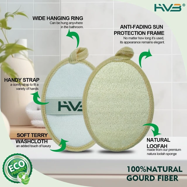 Alt view image 5 of 7 - Pure Natural Loofah Body & Face Scrubber for Unisex Bathing