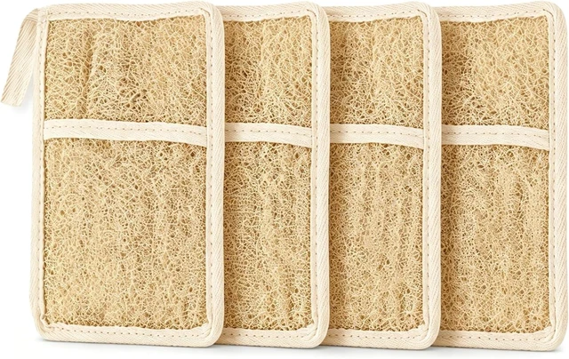 Main image of Ideal for Shower and Travel, Premium Exfoliating Mesh Pouch for Rich Lather, Natural Loofah Soap Saver Bag