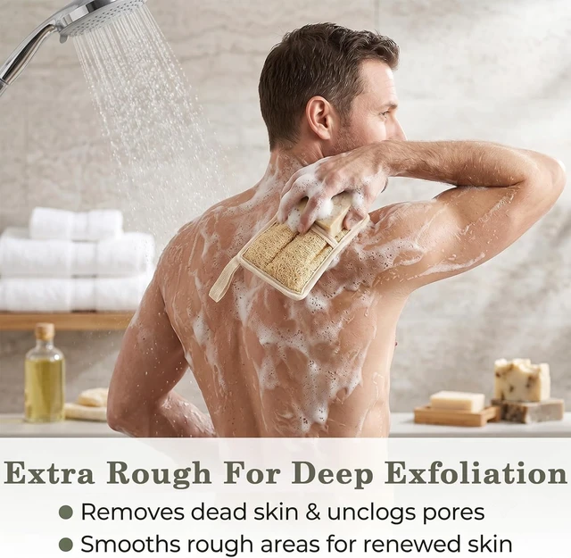 Alt view image 5 of 7 - Ideal for Shower and Travel, Premium Exfoliating Mesh Pouch for Rich Lather, Natural Loofah Soap Saver Bag