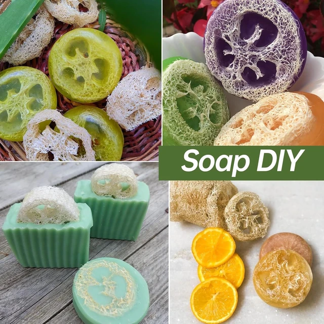 Alt view image 3 of 7 - Organic Natural Loofah Rounds for DIY Soap Crafting