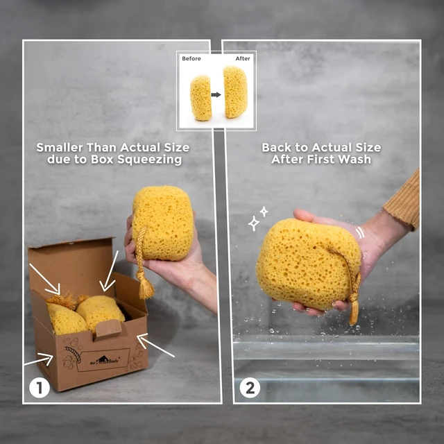 Alt view image 3 of 7 - Foam Loofah Bath Sponge for Body Shower Curvy Design