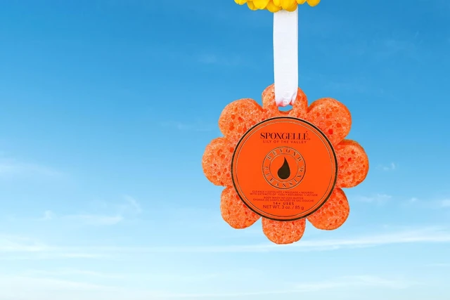 Alt view image 2 of 5 - Women's Shower Loofah, Spongellé Lily of the Valley Wild Flower Bath Sponge with Built-in Body Wash & Scrubber