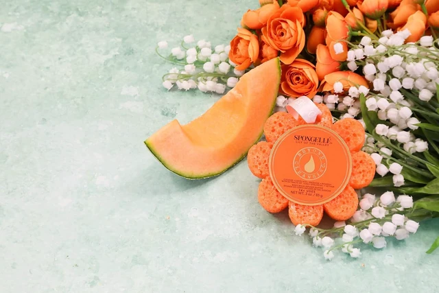 Alt view image 4 of 5 - Women's Shower Loofah, Spongellé Lily of the Valley Wild Flower Bath Sponge with Built-in Body Wash & Scrubber