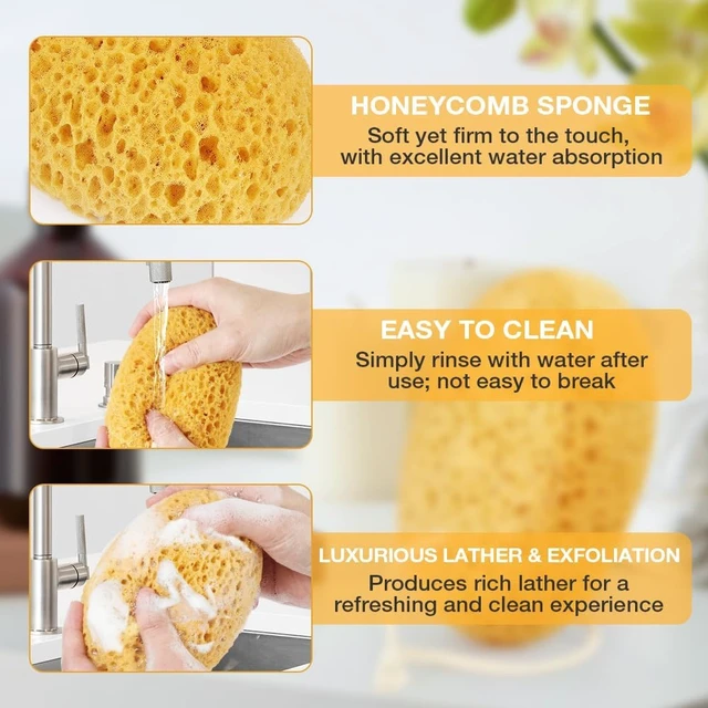 Alt view image 3 of 7 - Suitable for Sensitive and Dry Skin, Soft Loofah for Gentle Exfoliation & Deep Cleansing, Foam Bath Sponge Set