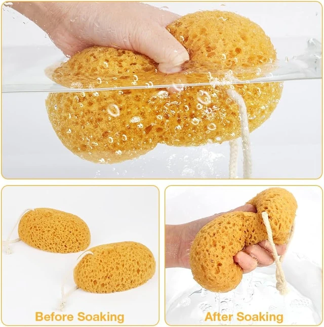 Alt view image 4 of 7 - Suitable for Sensitive and Dry Skin, Soft Loofah for Gentle Exfoliation & Deep Cleansing, Foam Bath Sponge Set