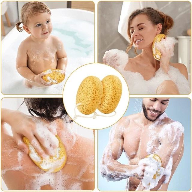 Alt view image 7 of 7 - Suitable for Sensitive and Dry Skin, Soft Loofah for Gentle Exfoliation & Deep Cleansing, Foam Bath Sponge Set