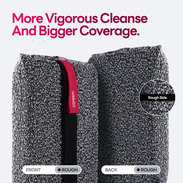 Alt view image 6 of 7 - Caveem Exfoliating Body Scrubber, Rough Exfoliation Body Exfoliator Sponge for Remove Dead Skin, Body Exfoliating Sponges, Bath and Body Exfoliate Buffer, Mens and Womens Sponge for Shower (2 Pack)