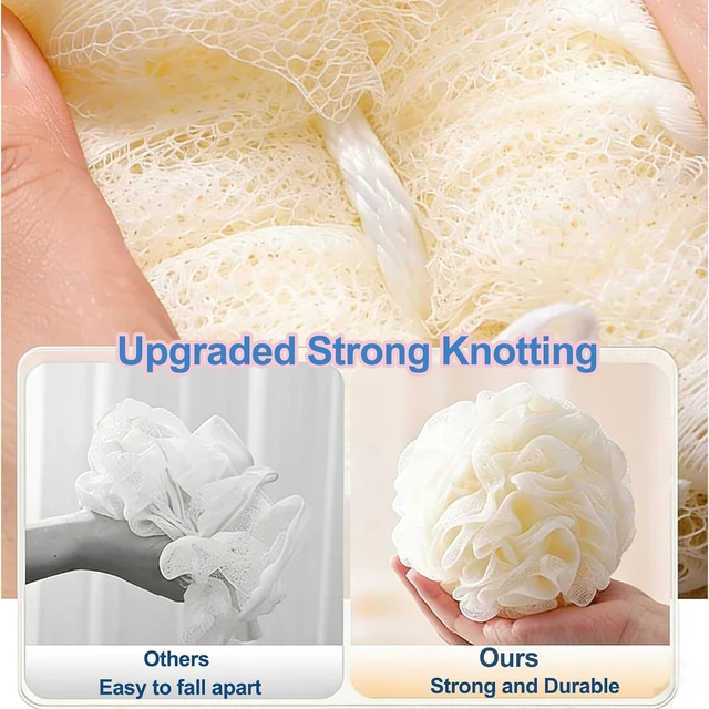 Alt view image 5 of 7 - Natural Luffa Body Scrubber Gentle Exfoliating Bath Sponge for Adults & Kids