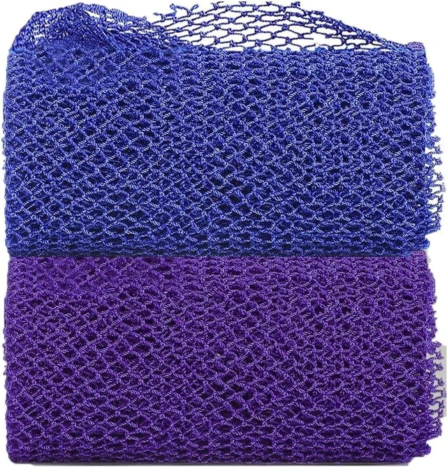 Main image of Skin Smoother Shower Loofah, Long Exfoliating Bath Scrubber for Body and Back, African Net Sponge Set of 2