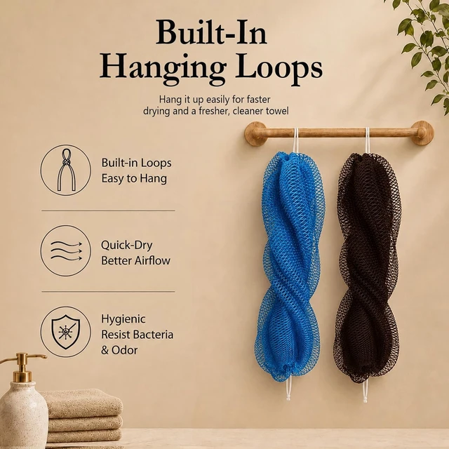 Alt view image 4 of 7 - African Net Body Scrubber Loofah Bath Sponge for Exfoliating Shower