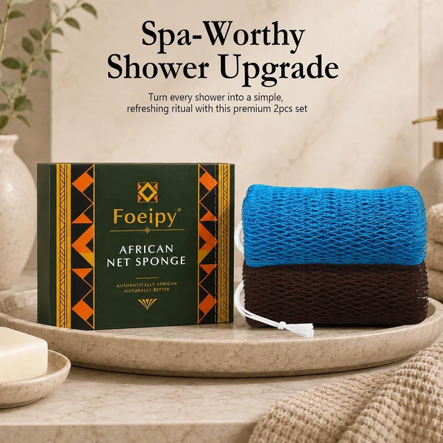 Alt view image 5 of 7 - African Net Body Scrubber Loofah Bath Sponge for Exfoliating Shower