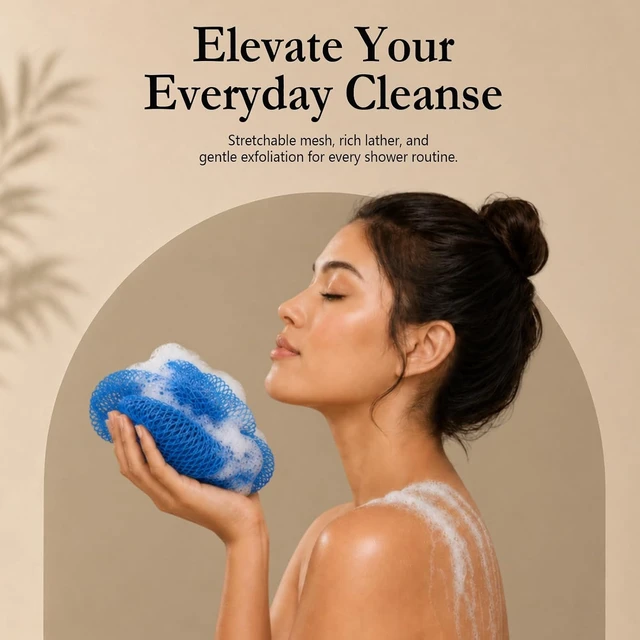 Alt view image 6 of 7 - African Net Body Scrubber Loofah Bath Sponge for Exfoliating Shower