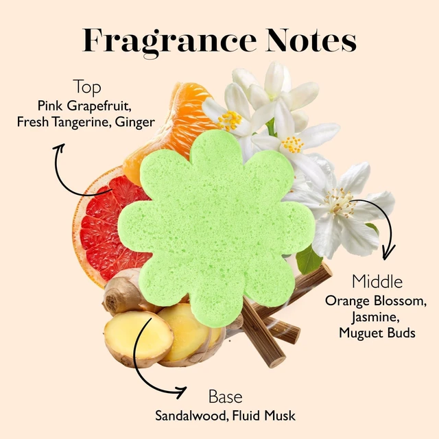Alt view image 3 of 7 - Dermatologist Tested USA Made, Spongelle Fresh Tangerine Eco Body Buffer & Shower Loofah - Biodegradable Vegan Cruelty-Free Bath Scrubber for Men Women