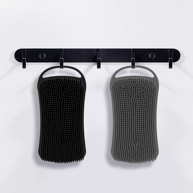 Alt view image 6 of 7 - Rich Lather, Easy Maintenance, Hair Scalp Massager Tool, Gentle Loofah for Bath & Shampoo, Dual-Purpose Exfoliating Shower Brush, Pair of Soft Silicone Body Scrubbers