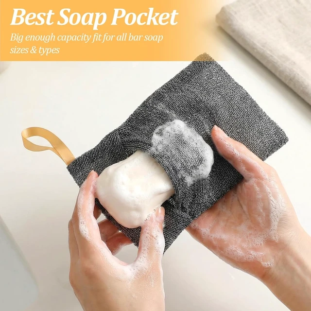Alt view image 5 of 7 - Set of 4 Deep Cleansing Soap Bar Storage Bags with Exfoliating Texture
