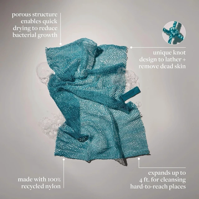 Alt view image 3 of 7 - African Exfoliating Bath Sponge Body Scrubber Net
