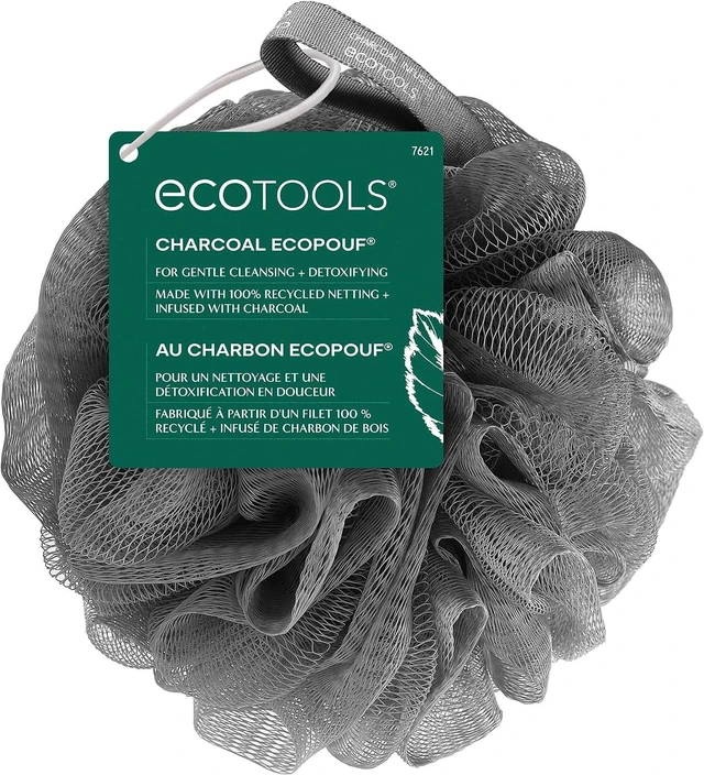 Main image of Charcoal EcoPouf Loofah Bath Sponge