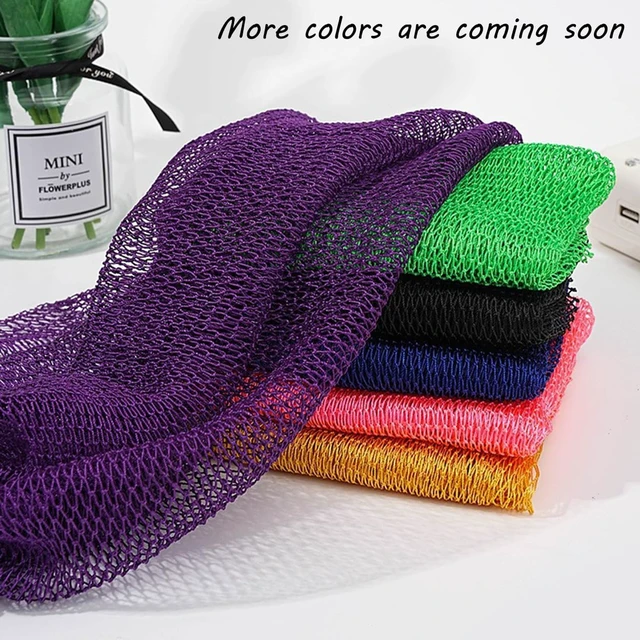 Alt view image 7 of 7 - Genuine African Net Sponge Exfoliating Back Scrubber Bath Loofah Gentle Body Washcloth for All Skin Types