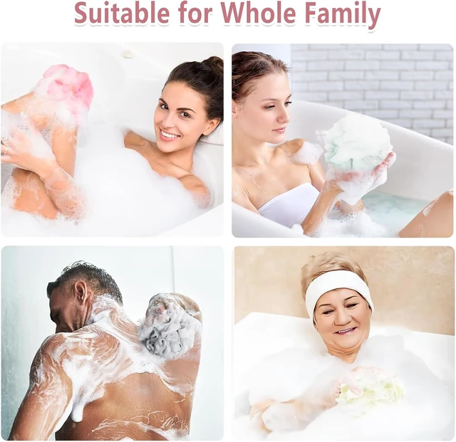 Alt view image 7 of 7 - Rnoafmu Exfoliating Shower Loofah Bath Sponge Body Scrubber