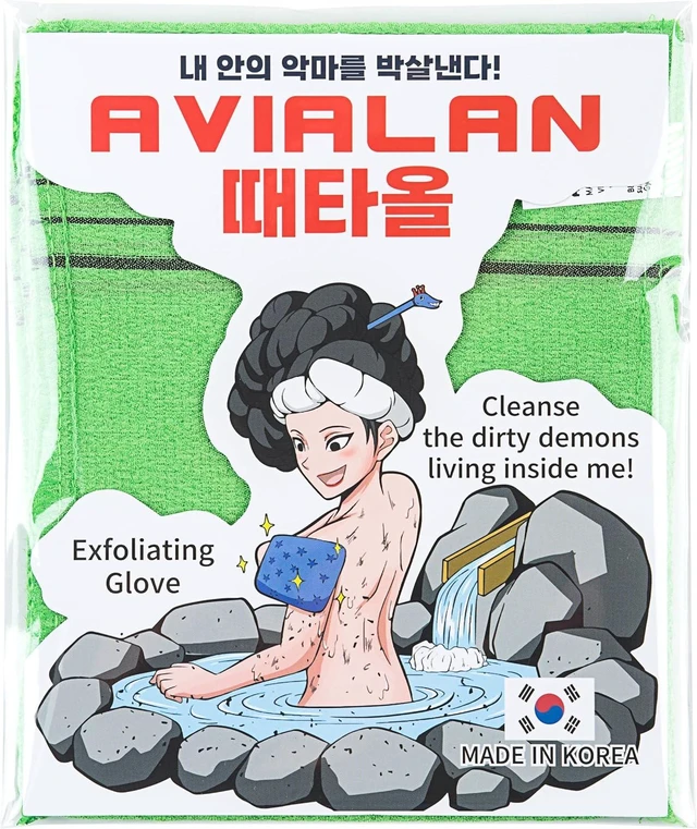 Main image of Korean Exfoliating Body Glove Loofah Scrubber for Face Lip Back Foot Dry Brushing Skin Care