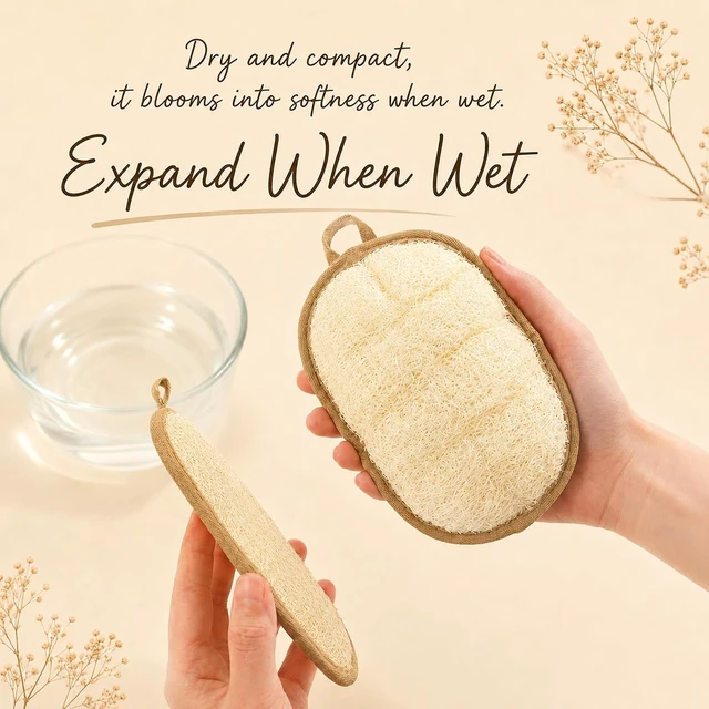 Alt view image 5 of 7 - Natural Loofah Body Exfoliator Sponge for Shower