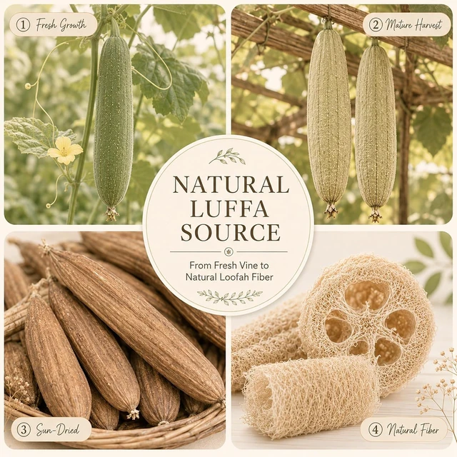 Alt view image 6 of 7 - Natural Loofah Body Exfoliator Sponge for Shower