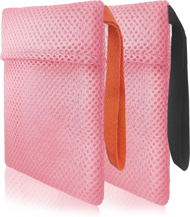 Main image of Body Scrubber Shower Bath Sponge Loofah, Bar Soap Pouch Saver Pocket, 2 Pack Soap Bag Gentle Exfoliating