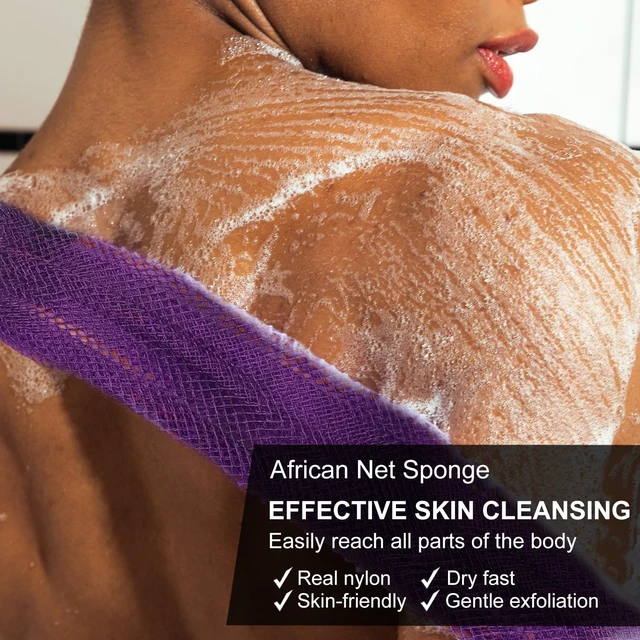Alt view image 5 of 7 - Soap Bar Storage Pouches with African Exfoliating Net Sponge