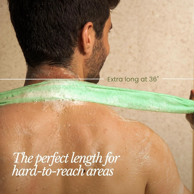 Alt view image 7 of 7 - Bare Botanics Set of Two White Exfoliating Body Scrubbing Towels