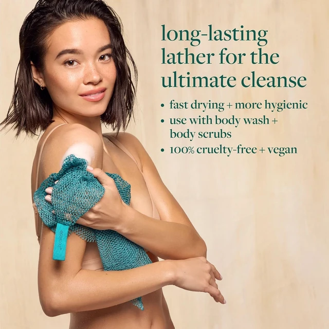 Alt view image 2 of 7 - African Exfoliating Bath Sponge Body Scrubber Net