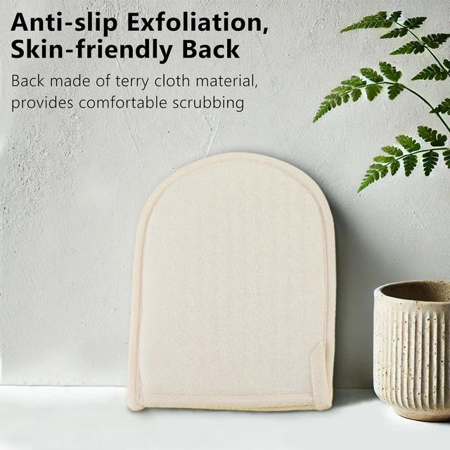 Alt view image 3 of 7 - Natural Egyptian Loofah Exfoliating Gloves for Face and Body Deep Cleansing Scrubber