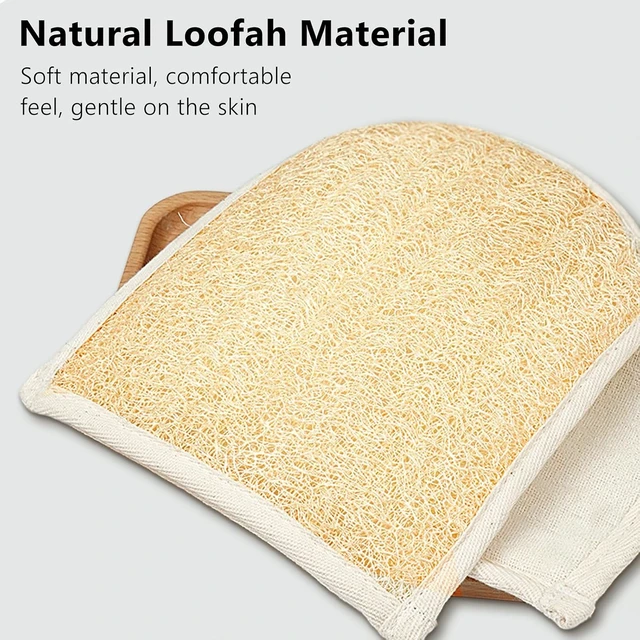 Alt view image 4 of 7 - Natural Egyptian Loofah Exfoliating Gloves for Face and Body Deep Cleansing Scrubber