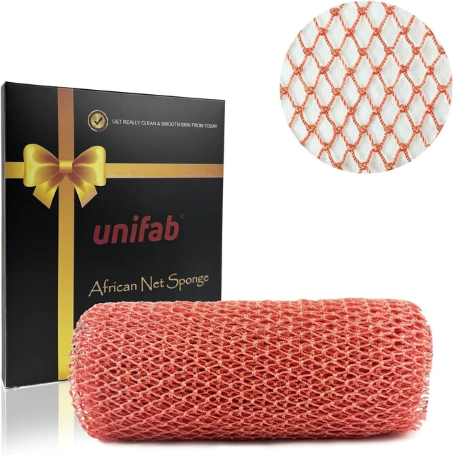 Main image of Unifab Authentic African Net Sponge Exfoliating Bath Scrubber Wash Cloth Body Shower Loofah