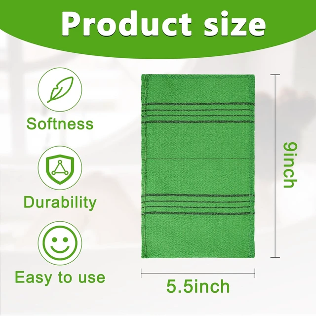 Alt view image 2 of 7 - Removes Dirt and Grease, Korean Exfoliating Mitt Set for Gentle Body Scrubbing and Skin Cleansing