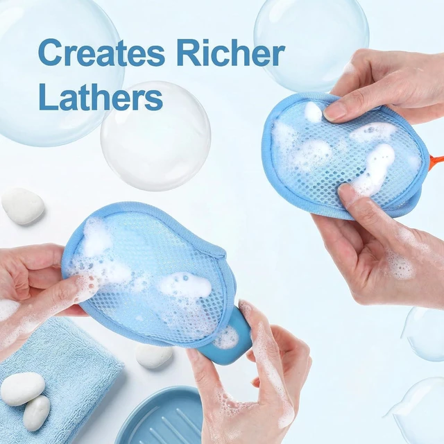 Alt view image 4 of 7 - Mesh Soap Saver Pouch Bag Net for Bar Soap Loofah Exfoliating Shower Holder