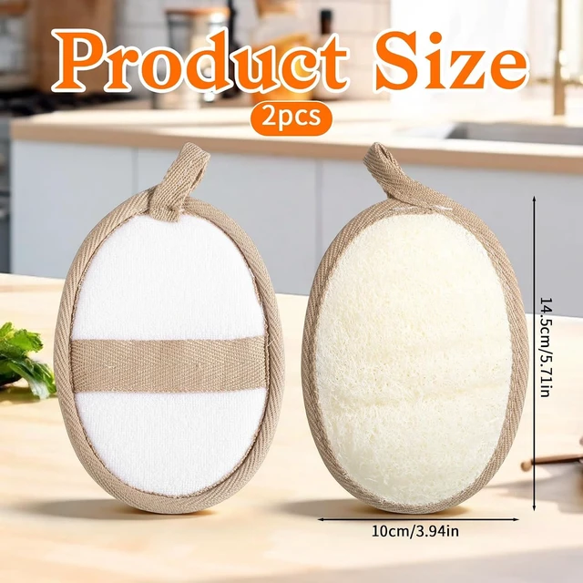 Alt view image 2 of 7 - Natural Loofah Body Exfoliating Scrubber Sponge for Bathing