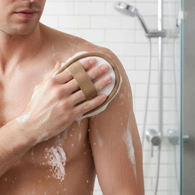 Alt view image 6 of 7 - Natural Loofah Body Exfoliating Scrubber Sponge for Bathing