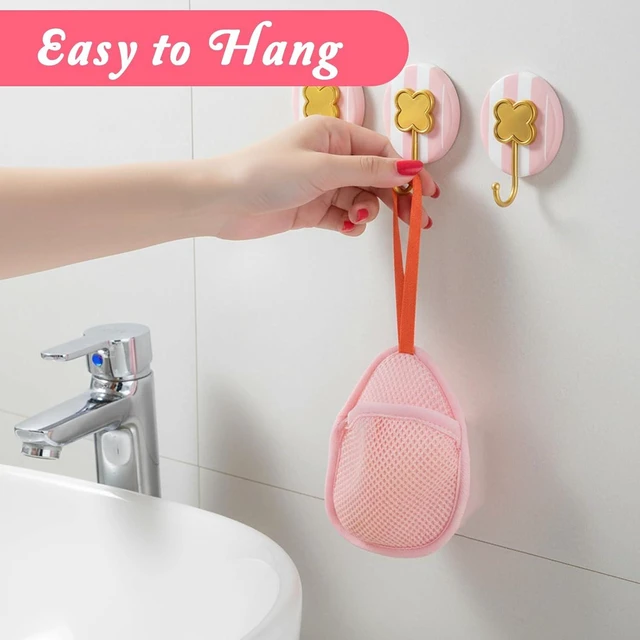 Alt view image 3 of 6 - Double Layer Foaming Soap Saver Pouches for Shower and Travel, Set of 4 Exfoliating Soap Mesh Bags